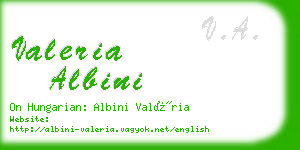 valeria albini business card